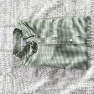 Brooks Brothers Green Checkered Men's Shirt